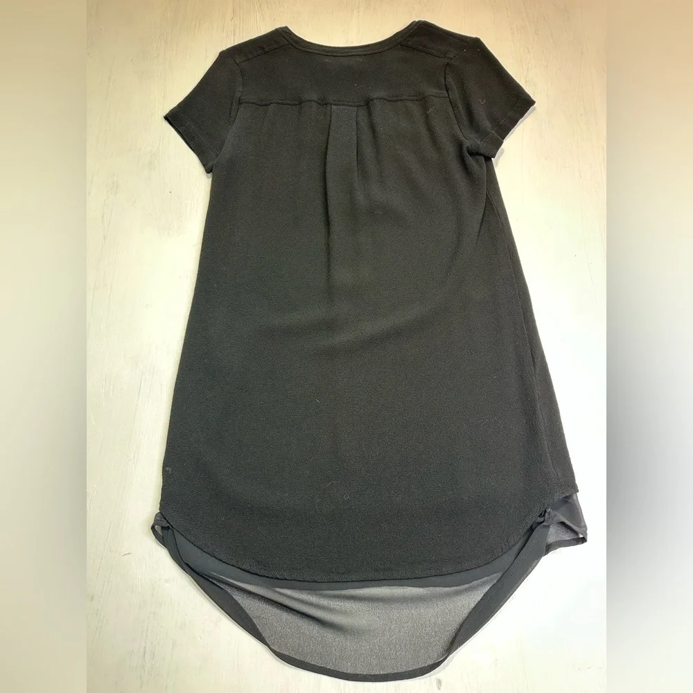 Michael Michael Kors Black Shift Dress Small Grommet Neck High Low Hem
